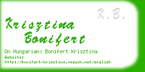 krisztina bonifert business card